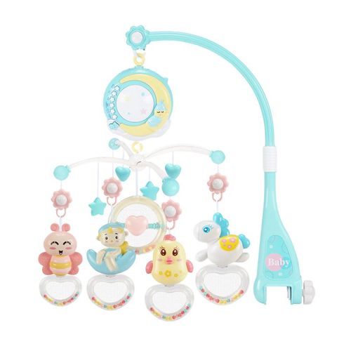 Mvi Bebe Hochets Berceau Mobiles Support De Jouet Berceau Rotatif Lit Mobile Boîte À Musique Projection 0-12 Mois Nouveau-Ne Infant