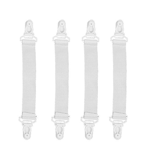 Mvi 4 Pieces Accueil Blanc Elastique Matelas Drap De Lit Pinces Clips