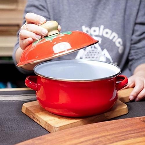 MVI 18cm 1.5L tomate email Pot à soupe marmite Mini casserole lait oeuf nouilles casserole de cuisson pour cuisiniere à gaz cuisini