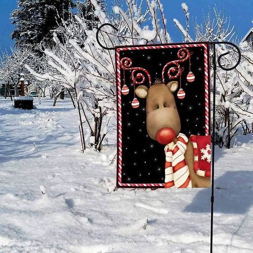 Mvi Maison Jardin Bonbons Canne Renne Decoratif Hiver Noel Vacances Ornement Jardin Drapeau