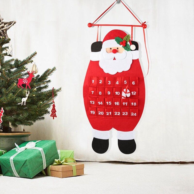Mvi PeRe NoeL Calendrier De L'avent 3d Feutre Suspendus Cale...