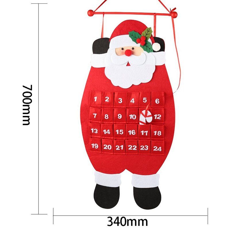 Mvi PeRe NoeL Calendrier De L'avent 3d Feutre Suspendus Cale... - 2