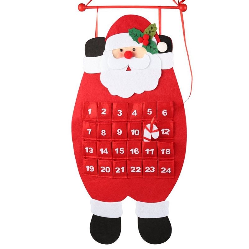 Mvi PeRe NoeL Calendrier De L'avent 3d Feutre Suspendus Cale... - 3