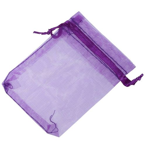 Mvi 100 Sacs De Bonbons De Faveur De Mariage D'organza Pourpre Fonce Bijoux Sachets D'organza 7cm X 9cm