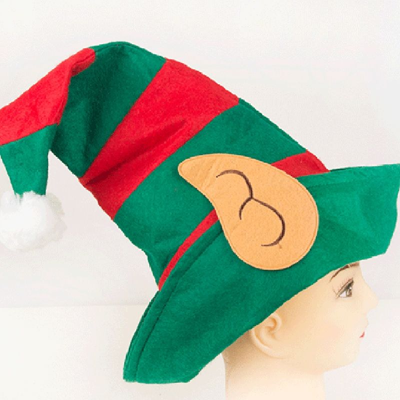 Mvi Chapeau Elfe De Noel Adultes Avec Oreilles Design Raye V... - 3