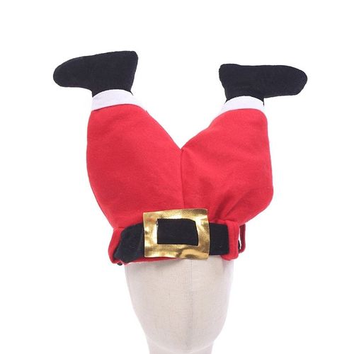 Mvi Dr?Le Noel Amusant Chapeau Rouge Pere Noel Pantalon Adulte Enfant Chapeau Decoration Nouvel An Cadeau Famille Fête Fournitures