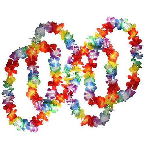Mvi 50 X Colliers De Fleurs Hawa?Ennes Tropicales By-Large Beaucoup De Colliers-Combinaison Florale Hawai Accessoires Parfaits Pour