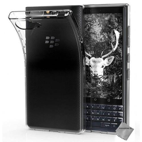 Housse Etui Coque Silicone Gel Blackberry Key2 Le + Verre Trempe - Transparent Tpu