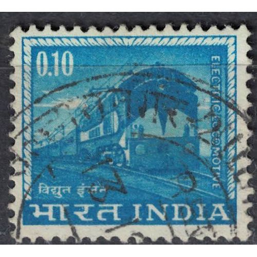 Inde 1966 Oblitéré Used Chemins De Fer Transports Electric Locomotive Electrique Su