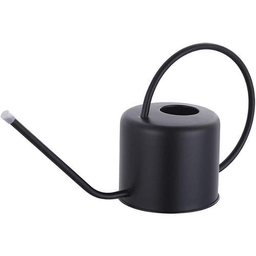 Arrosoir de jardin en acier inoxydable Arrosoir de jardin 1,3 L pour usage intérieur et extérieur - noir