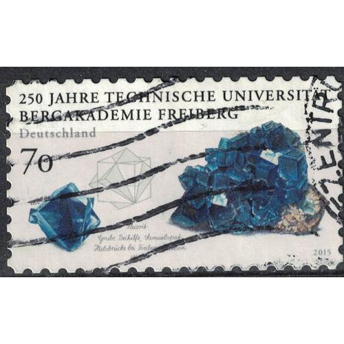 Allemagne 2015 Oblitéré Used Académie De Freiberg Minéral Fluorite Su