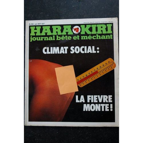 Hara Kiri 193 Octobre 1977 Cabu Reiser Deldeil De Ton Copi Professeur Choron Cavanna