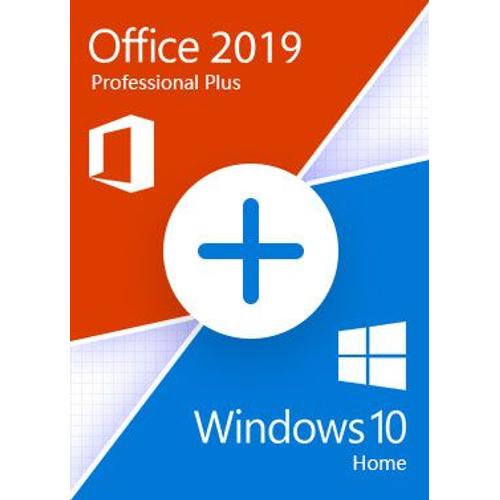 Windows 10 Pro + Office 2019 Pro Plus Version Dématérialisée. - A Vie