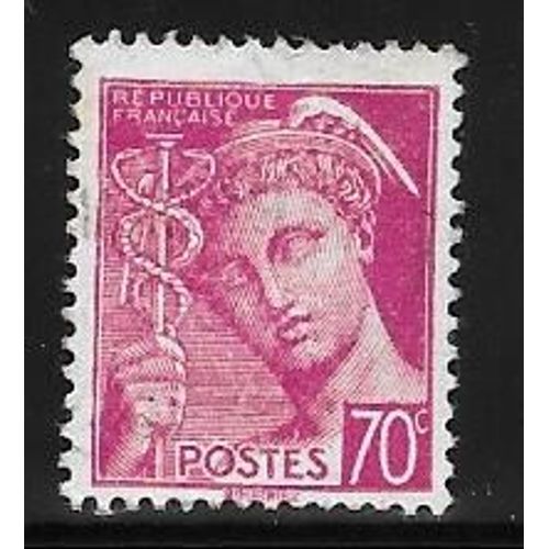 Timbre Neuf De 1938,N°415,Mercure De 70c. Lilas-Rose.