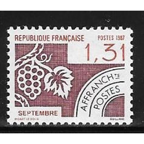 Timbre Préoblitéré De 1987,N°194 1f31 Septembre.