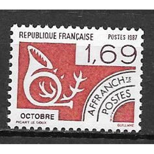 Timbre Préoblitéré Neuf De 1987,N°195 Octobre 1f69.
