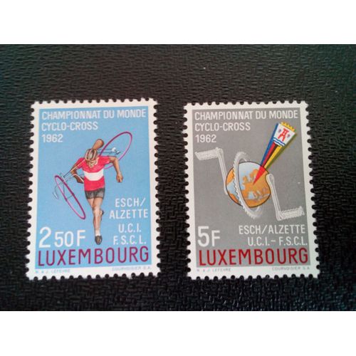 Timbre Luxembourg Yt 609 - 610 Séries: Championnats Du Monde 1962 ( 30304 )