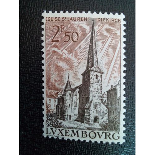 Timbre Luxembourg Yt 611 Église Saint-Laurent, Diekirch 1962 ( 30304 )