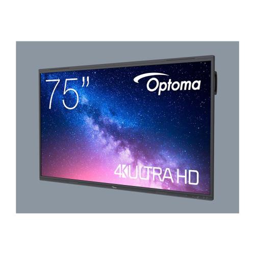 Optoma Creative Touch 5753RK - Classe de diagonale 75" 5-Series écran LCD rétro-éclairé par LED - interactive - avec écran tactile (multi-touches) - 4K UHD (2160p) 3840 x 2160 - Direct LED