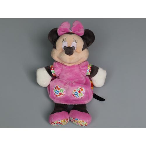 Doudou Minnie Robe Rose Coeurs Disney Nicotoy