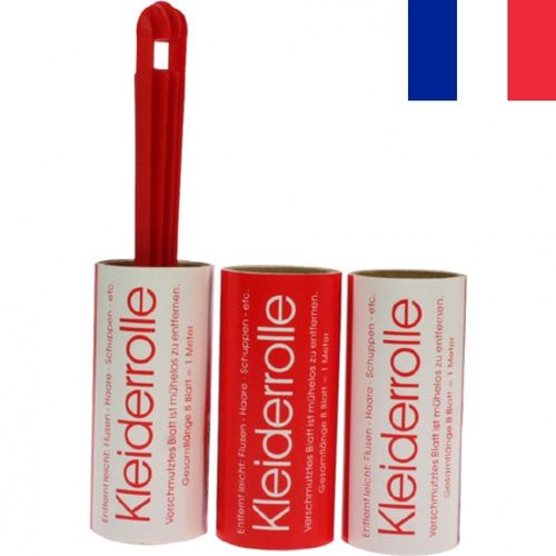 Rouleau Nettoyant Adhésif - Anti Peluche Attrape Poils Animaux avec 2 Recharges