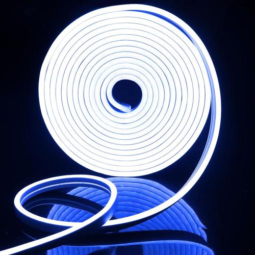 5m Ruban Led 12v Flexible Bande Led Néon Lumière Bleue Étanche Ip65 120 Leds/M Pour Intérieur/Extérieur Décoration(Non Inclus Adaptateur Secteur)