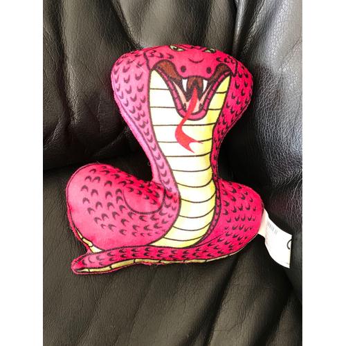 Doudou Peluche Serpent Rose Et Jaune Cobra Avranches Automatic 18cm