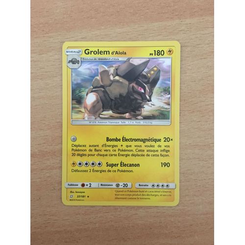 (323) Grolem D'alola 37/181 Pokemon