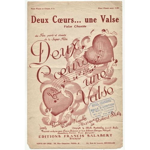 Deux Coeurs ... Une Valse - Pour Piano Et Chant