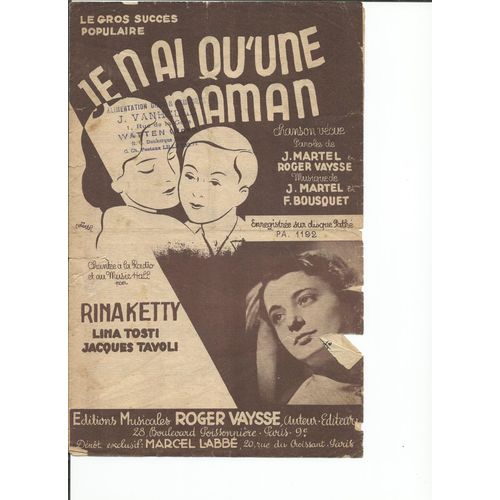 Je N'ai Qu'une Maman