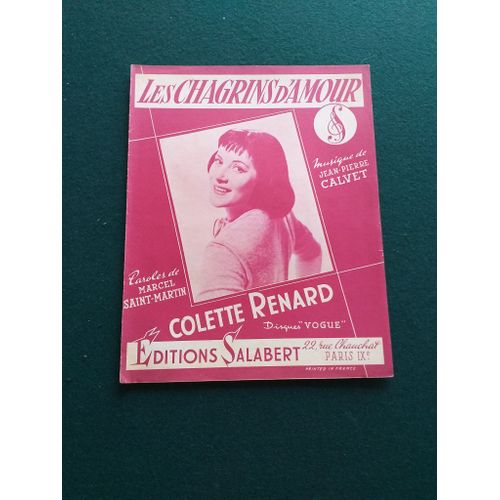 Les Chagrins D'amour, Colette Renard,
