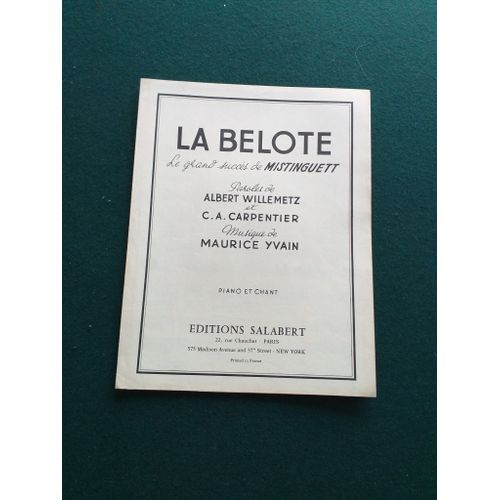 La Belote, Mistinguett