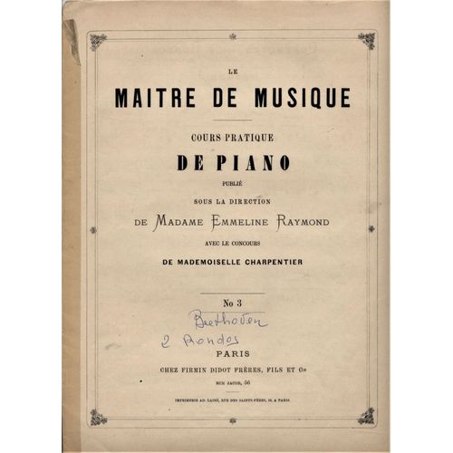 Le Maître De Musique - N°3 Deux Rondos Op.51 N°1 & 2