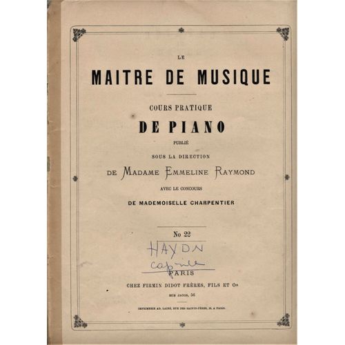 Le Maître De Musique - N°22 Caprice