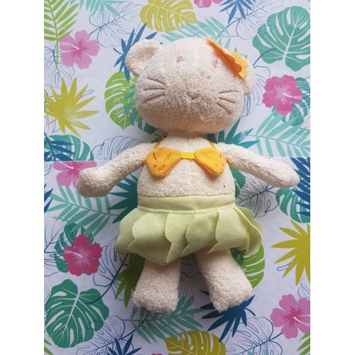 Peluche Doudou Vertbaudet Jupe Fleur Orange