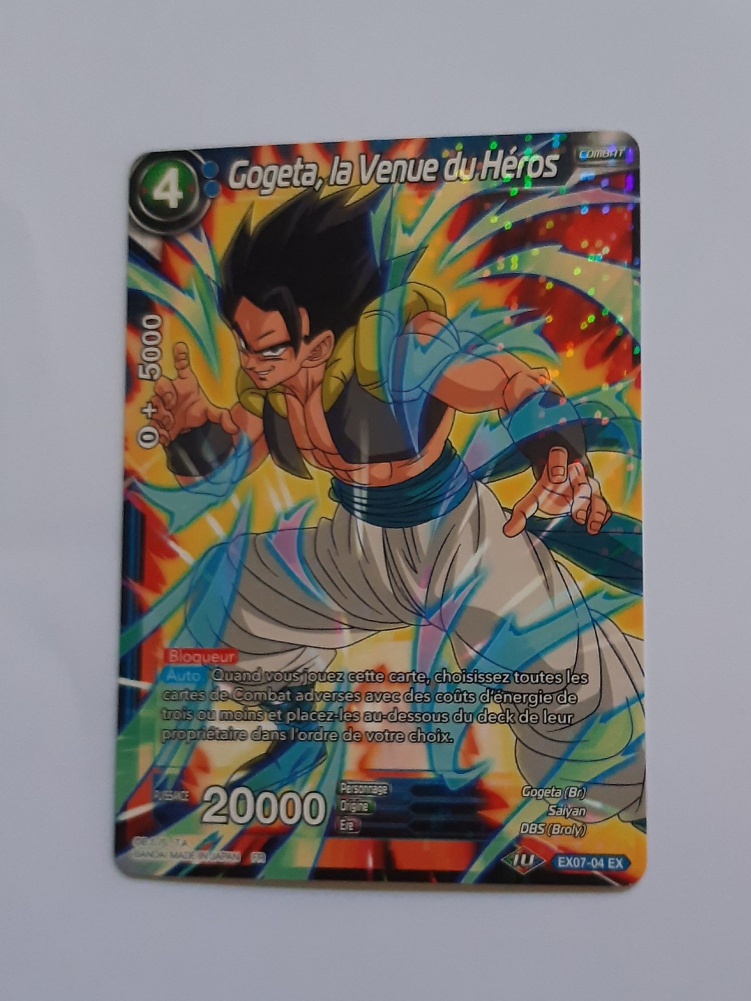 Gogeta La Venue Du Heros Ex07 04 Ex Cartes De Jeux Rakuten