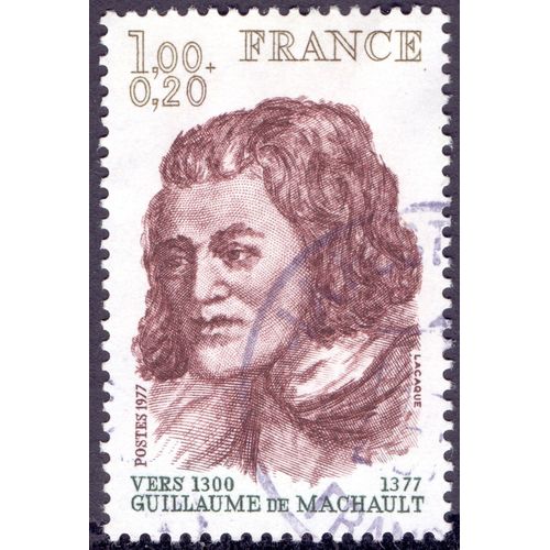 Timbre Guillaume De Machault.Vers 1300-1377.1,00+0,20.