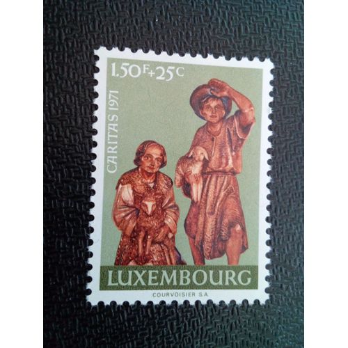 Timbre Luxembourg Yt 787 Sculptures Sur Bois 1971 ( 30304 )