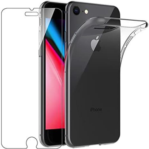 Coque Silicone Transparente + Verre Trempé Pour Iphone 7 Plus / Iphone 8 Plus Couleur :