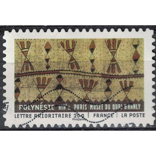 France 2011 Oblitéré Used Tissus Du Monde Polynésie Tissu En Écorce Paris Musée Du Quai Branly Y&t 514