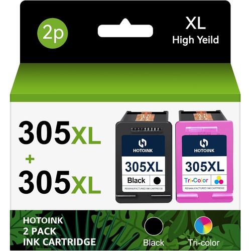 305XL Cartouches Remplacement pour HP 305XL 305XL Régénéré Cartouches d'encre pour HP 305 XL; pour HP DeskJet 2700 2710 2720; Plus 4110 4120; Envy 6000 6010 6020 6022; Envy Pro 6400 6420