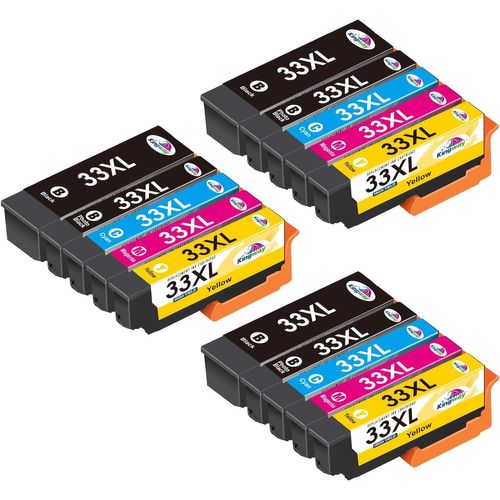 33XL Cartouches d'encre Compatible pour Epson 33 XLpour Expression Premium XP-540 XP-530 XP-830 XP-7100 XP-900 XP-640 XP-630 XP-635 XP-645 (15 Pack)