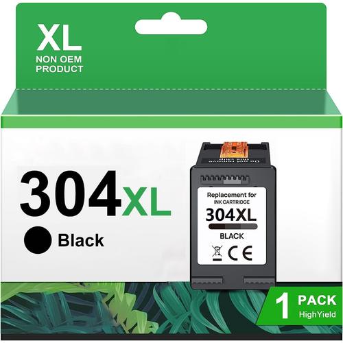 304XL Remanufacturees Cartouche HP 304 Noir pour Cartouche Encre HP 304 XL Cartouches d'encre 304 XL Compatible pour HP Envy 5030 5032 5020 5010 Deskjet 3762 2620 2632 3720 3730 3733 3735 3760(1 Noir)