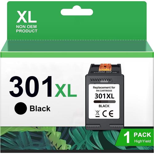 301XL Cartouches d'encre Noir XL Remanufacturees pour Cartouche HP 301 pour Encre HP 301 XL pour HP Envy 4500 4502 5530 DeskJet 1000 1510 2540 3050 OfficeJet 2620 2622 (1 Pack)