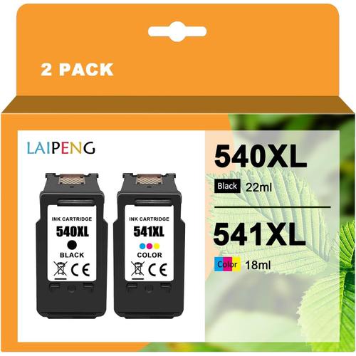 540XL 541XL Cartouche d'encre Remanufacturées pour Canon PG-540 CL-541 PG-540XL CL-541XL pour Pixma TS5150 TS5151 MX455 MX475 MX525 MG3150 MG3250 MG3550 MG3600 MG3650 MG4250 (BK/CMY)