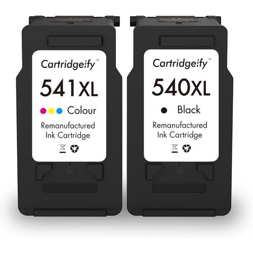 540XL 541XL Remanufacturée pour Canon PG-540XL CL-541XL Cartouche d'encre Multipack (Noir + Couleur),pour PIXMA MG2250 MG3250 MG3550 MG3600 MG3650 MG4250,MX375 MX395 MX435 MX475 MX535