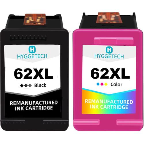 Hygge 62XL Cartouche d'encre remanufacturée Compatible avec HP 62 XL 62XL pour Officejet 200 200C 250 5740 8045 Envy 5544 5540 5545 5546 5640 5642 7640 7644