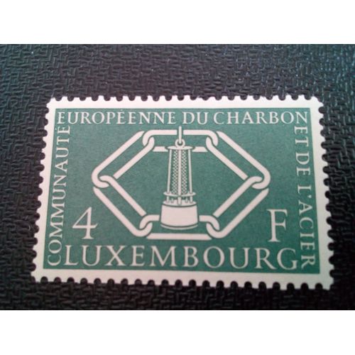 Timbre Luxembourg Yt 513 Communauté Européenne Du Charbon Et De L'acier 1956 ( 30304 )