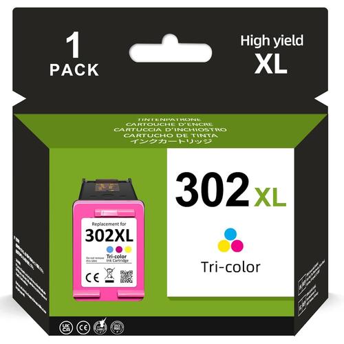 Cartouche d'imprimante 302 XL,302 XL Couleur Remanufacturée pour HP 302xl Cartouche d'imprimante pour HP Deskjet 1110 2130 3632 3630 3634 3636 Envy 4520 4523 4527 officejet 3830 3831 3832 3835 4650