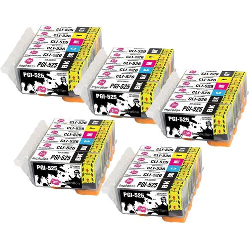 Remplacement pour Canon PGI-525 CLI-526 Cartouches d'encre 30 Pack,Utiliser avec Canon MG6150 MG6250 MG8150 MG8250,PGBK/Noir/Cyan/Magenta/Jaune/Gris